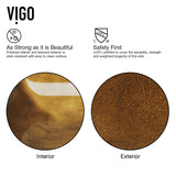 VIGO Glass Rectangular Vessel Bathroom Sink/Basin with Rounded Edges & Deep Bowl, Copper image 6