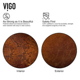VIGO Glass Rectangular Vessel Bathroom Sink/Basin with Rounded Edges & Deep Bowl, Russet image 3