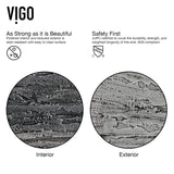 VIGO Glass Rectangular Vessel Bathroom Sink/Basin with Rounded Edges & Deep Bowl, Titanium image 4