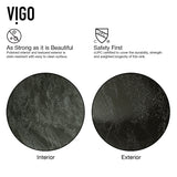 VIGO Glass Round Vessel Bathroom Sink/Basin with Deep Bowl, Gray image 4