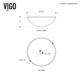 VIGO Glass Round Vessel Bathroom Sink/Basin with Deep Bowl, Gray image 6