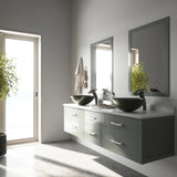 VIGO Glass Round Vessel Bathroom Sink/Basin with Deep Bowl, Gray image 7