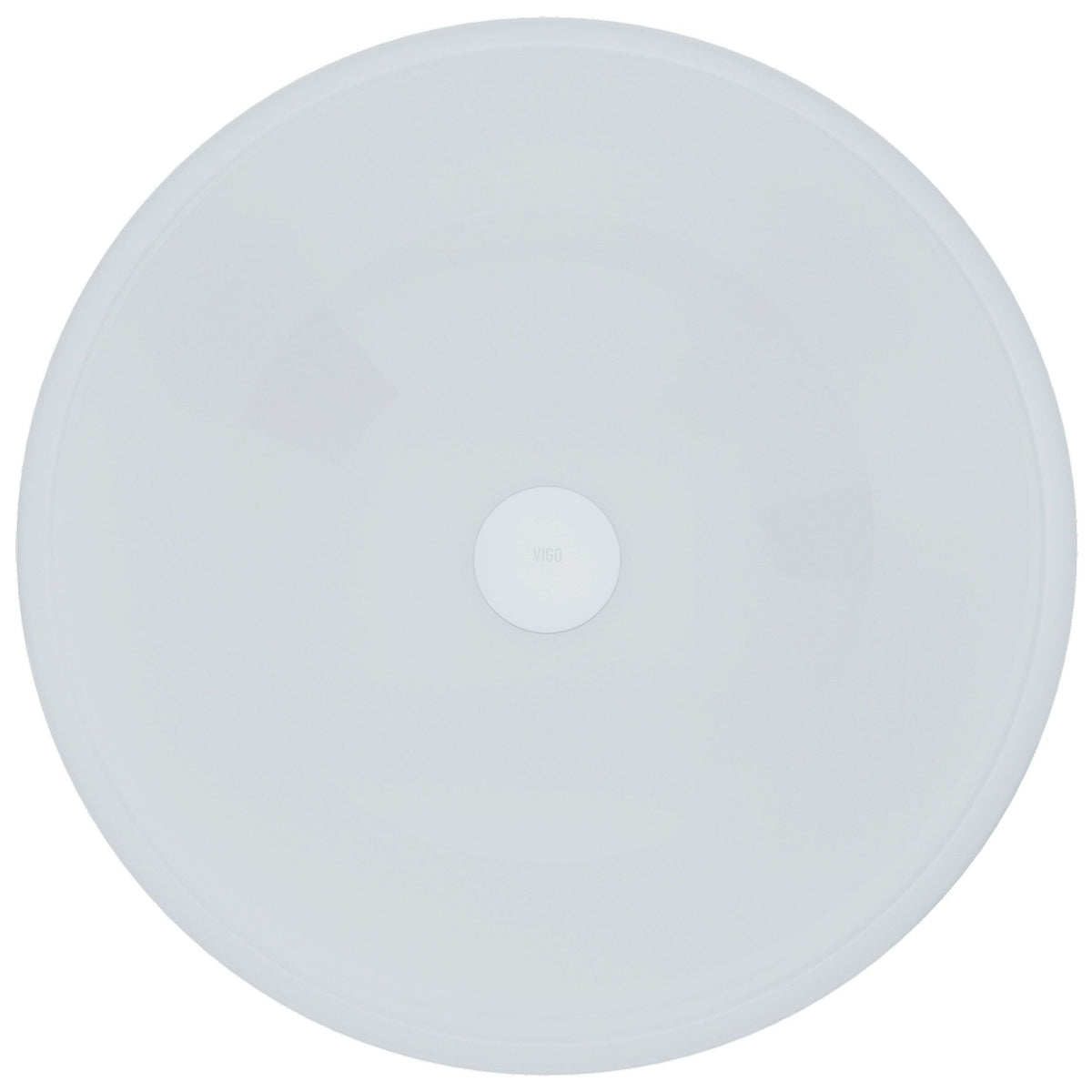 VIGO Glass Round Vessel Bathroom Sink/Basin with Rounded Edges & Deep Bowl, White