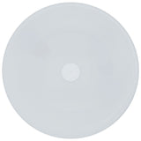 VIGO Glass Round Vessel Bathroom Sink/Basin with Rounded Edges & Deep Bowl, White