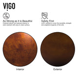 VIGO Glass Russet Brown Bathroom Sink/Basin Set with Niko Faucet and Round Vessel image 3