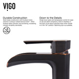 VIGO Glass Russet Brown Bathroom Sink/Basin Set with Niko Faucet and Round Vessel image 6