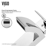 VIGO Glass Sheer Black Bathroom Sink/Basin Set with Duris Faucet and Round Vessel image 7