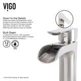 VIGO Glass Simply Silver Bathroom Sink/Basin Set with Niko Faucet and Round Vessel image 3