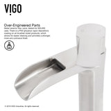 VIGO Glass Simply Silver Bathroom Sink/Basin Set with Niko Faucet and Round Vessel image 6