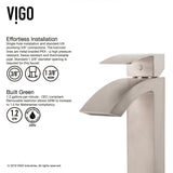 VIGO Glass Turquoise Water Bathroom Sink/Basin Set with Duris Faucet and Rectangular Vessel image 3