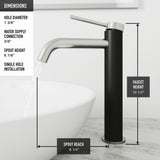VIGO Glass Turquoise Water Bathroom Sink/Basin Set with Lexington Faucet and Rectangular Vessel image 3