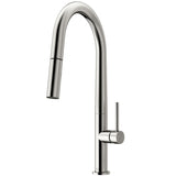 VIGO Greenwich Single Handle Pull Down Sprayer Kitchen Faucet with Deck Plate, Stainless Steel