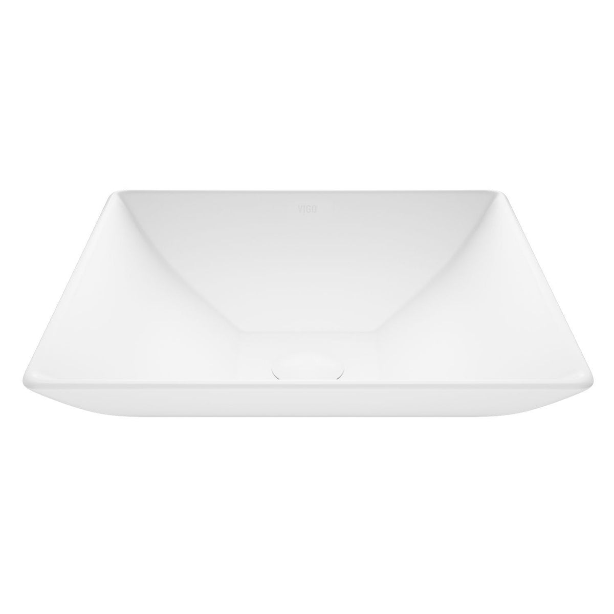 VIGO Hibiscus Matte Stone Round Vessel Bathroom Sink/Basin, Above-Counter Installation, White