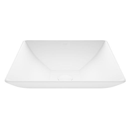 VIGO Hibiscus Matte Stone Round Vessel Bathroom Sink/Basin, Above-Counter Installation, White
