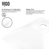 VIGO Hibiscus MatteStone White Bathroom Sink/Basin Set with Linus Faucet and Square Composite Vessel image 6