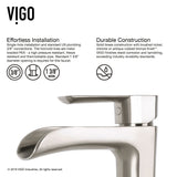 VIGO Hibiscus MatteStone White Bathroom Sink/Basin Set with Niko Faucet and Square Composite Vessel image 6