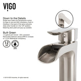 VIGO Hyacinth MatteStone White Bathroom Sink/Basin Set with Niko Faucet and Square Composite Vessel image 3