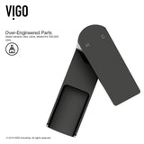 VIGO Ileana Single Handle Single Hole Bathroom Sink Faucet, WaterSense Certified, Matte Black image 6