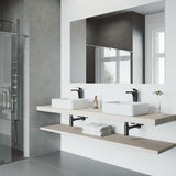 VIGO Jasmine MatteStone 18x15-in Deep White Bathroom Sink/Basin with Rectangular Vessel image 6