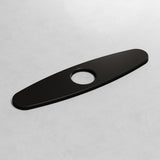 VIGO Kitchen Sink Faucet Hole Cover Deck Plate For 1 or 3 Hole, Matte Black, 10-in image 3