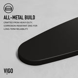 VIGO Kitchen Sink Faucet Hole Cover Deck Plate For 1 or 3 Hole, Matte Black, 10-in image 6