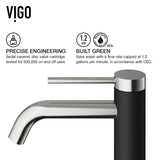 VIGO Lexington Single Handle Vessel Sink Bathroom Faucet with cFiber© Body, Brushed Nickel image 8