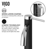 VIGO Lexington Single Handle Vessel Sink Bathroom Faucet with cFiber© Body, Chrome image 5
