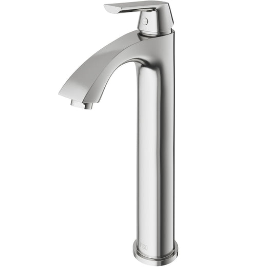 VIGO Linus Single Handle Vessel Sink Bathroom Faucet, Brushed Nickel