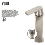 VIGO Linus Single Handle Vessel Sink Bathroom Faucet, Brushed Nickel image 3