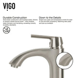 VIGO Linus Single Handle Vessel Sink Bathroom Faucet, Brushed Nickel image 4