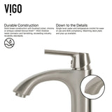 VIGO Linus Single Handle Vessel Sink Bathroom Faucet, Brushed Nickel image 7