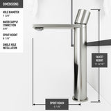 VIGO Lorca ConcretoStone Grey Bathroom Sink/Basin Set with Gotham Faucet and Rectangular Vessel image 4