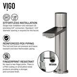 VIGO Lorca ConcretoStone Grey Bathroom Sink/Basin Set with Gotham Faucet and Rectangular Vessel image 6