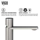 VIGO Lorca ConcretoStone Grey Bathroom Sink/Basin Set with Gotham Faucet and Rectangular Vessel image 8