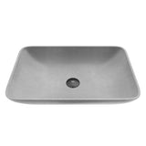 VIGO Lorca Gothic ConcretoStone 22x15-in Deep Grey Bathroom Sink/Basin with Rectangular Vessel