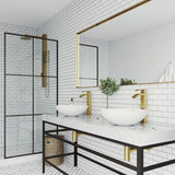 VIGO Lotus MatteStone Round White Composite Bathroom Sink/Basin Set with Duris Faucet and Pop-Up Drain image 8