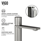 VIGO Lotus MatteStone White Bathroom Sink/Basin Set with Gotham Faucet and Round Composite Vessel image 4
