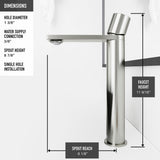VIGO Lotus MatteStone White Bathroom Sink/Basin Set with Gotham Faucet and Round Composite Vessel image 6