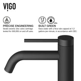 VIGO Madison Single Handle Single Hole cFiber Bathroom Sink Faucet, Matte Black image 6