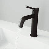 VIGO Madison Single Handle Single Hole cFiber Bathroom Sink Faucet, Matte Black image 8