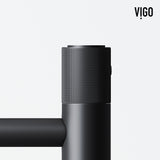 VIGO Magnolia MatteStone White Bathroom Sink/Basin Set with Apollo Faucet and Rectangular Composite Vessel image 3