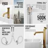 VIGO Magnolia MatteStone White Bathroom Sink/Basin Set with Cass Faucet and Rectangular Composite Vessel image 7