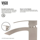 VIGO Magnolia MatteStone White Bathroom Sink/Basin Set with Duris Faucet and Rectangular Composite Vessel image 4