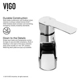 VIGO Magnolia MatteStone White Bathroom Sink/Basin Set with Niko Faucet and Rectangular Composite Vessel image 3