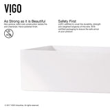 VIGO Magnolia MatteStone White Bathroom Sink/Basin Set with Niko Faucet and Rectangular Composite Vessel image 5