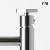 VIGO Magnolia MatteStone White Bathroom Sink/Basin Set with Ruxton Faucet and Rectangular Composite Vessel image 4