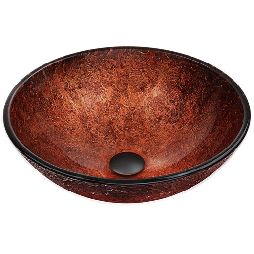 VIGO Mahogany Moon Glass Vessel Bathroom Sink