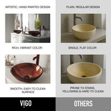 VIGO Mahogany Moon Glass Vessel Bathroom Sink image 3