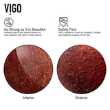 VIGO Mahogany Moon Glass Vessel Bathroom Sink image 4