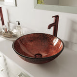 VIGO Mahogany Moon Glass Vessel Bathroom Sink image 7